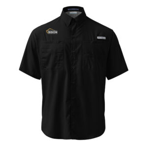 Embroidered NBA Logo Men’s Columbia Short Sleeve Button Shirt