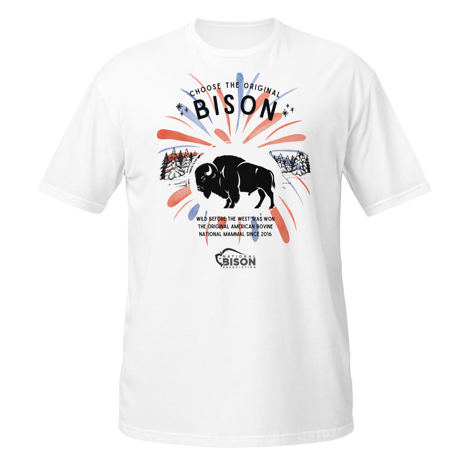 Choose Bison Fireworks Short-Sleeve Unisex T-Shirt